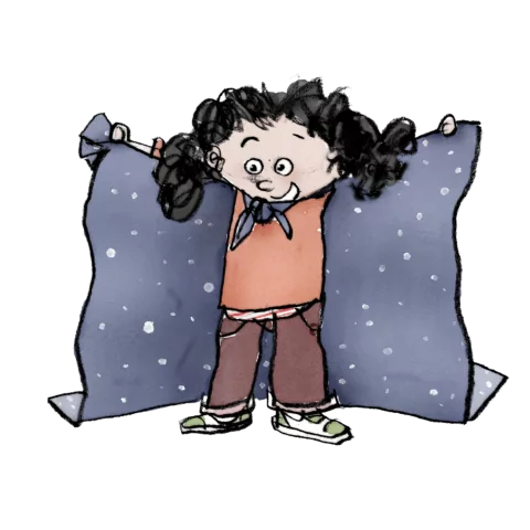 Aya med sin superkappe